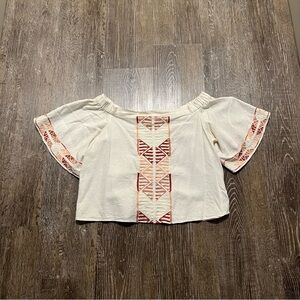 Off the Shoulder Embroidered Top
